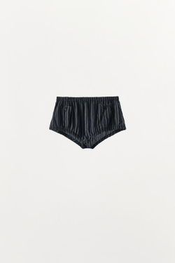 ZARA ШОРТЫ-МИНИ В ПОЛОСКУ С КАРМАНАМИ, ТЕМНО-СИНИЙ/БЕЛЫЙ