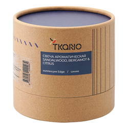 Свеча ароматическая Tkano Edge Sandalwood Bergamot & Citrus синяя 60ч