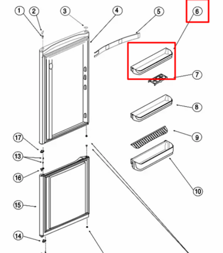 Балкон двери для холодильника Indesit (Индезит) / Ariston (Аристон) - 286004