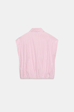 РУБАШКА В ПОЛОСКУ С МЕТАЛЛИЗИРОВАННОЙ НИТЬЮ — ZARA