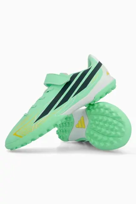 Сороконожки adidas F50 Hyperfast Club Hook-and-Loop TF Junior - бирюзовый