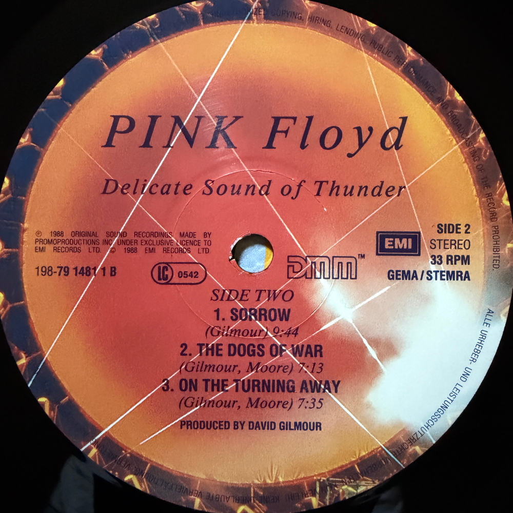 Pink Floyd - Delicate Sound Of Thunder 2LP (Европа 1988г.)