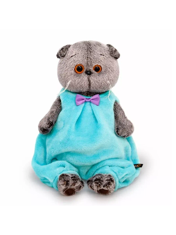 Мягкая игрушка Кот Басик в комбинезоне 19 см Ks19-199