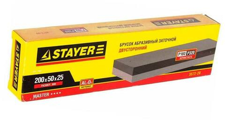 3572-20 Брусок STAYER MASTER абразивный двухсторонний 200мм