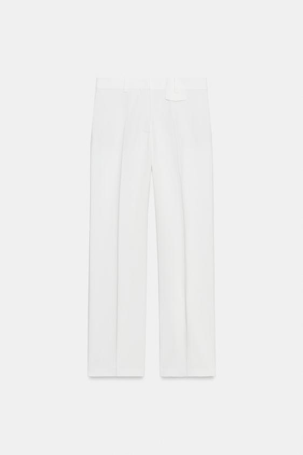 ZARA БРЮКИ ПРЯМОГО КРОЯ — ZW COLLECTION, БЕЛЫЙ