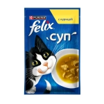 Суп с курицей, 48г влажный корм для кошек Felix