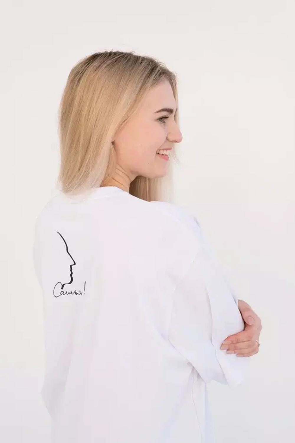 Satya merch футболка Oversize White (Print 5)