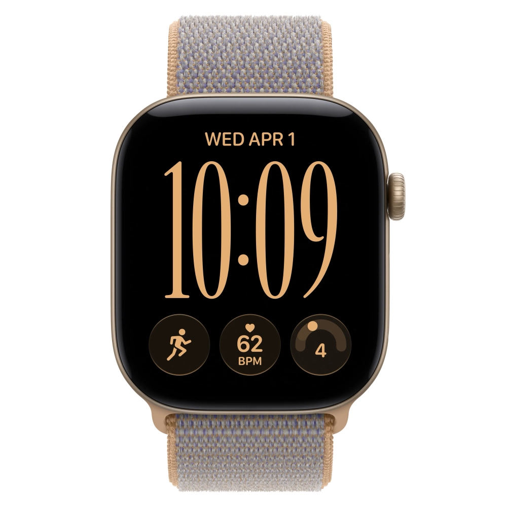 Умные часы Apple Watch Series 12 GPS, 46mm, Light Gold Aluminum Case with Chambray Blue Sport Loop
