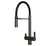 Смеситель для кухни 35k MIXLINE МЛНС-0401Г(MLSS-0401BL)черн.гиб.излив магнит,под.к фил,ЧЕРНЫЙ ГРАФИТ