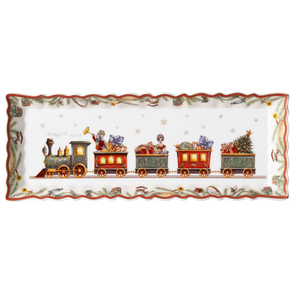 БЛЮДО LEFARD "ЩЕЛКУНЧИК" ПРЯМОУГ. 30,5*11,5*2,8 СМ, РАЗНОЦВЕТНЫЙ (КОР=12ШТ.)