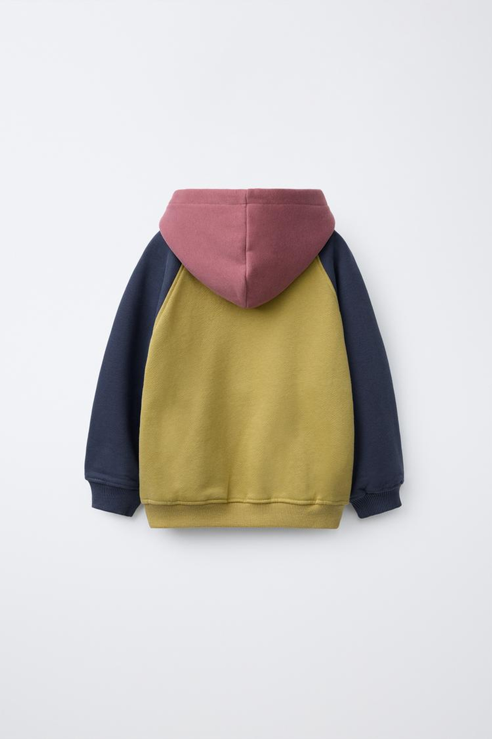 ZARA ХУДИ COLORBLOCK, ОЛИВКОВЫЙ