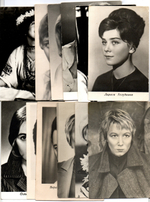 №93 Открытки Артисты и актёры СССР 1960–1970-е г. 25 штук. Чёрно-белые, чистые, без повторов