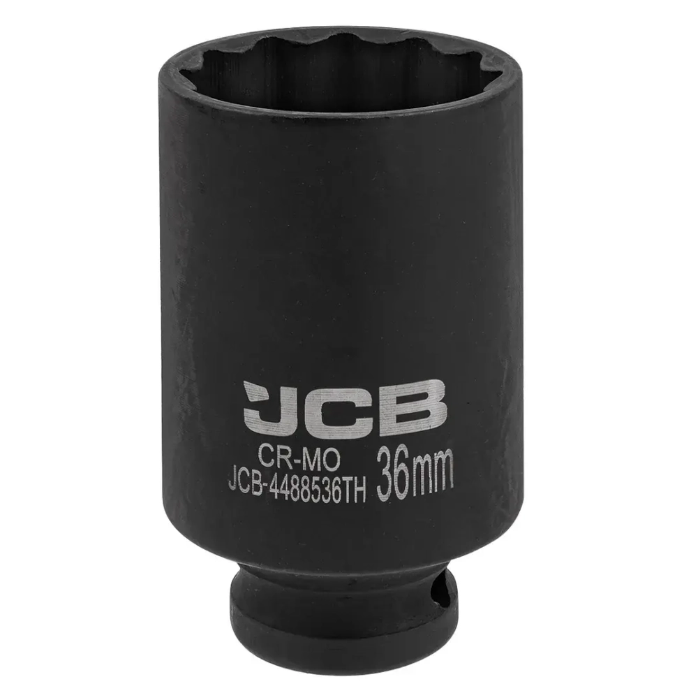 Головка ударная глубокая тонкостенная 1/2'', 36мм (12гр.) JCB JCB-4488536TH