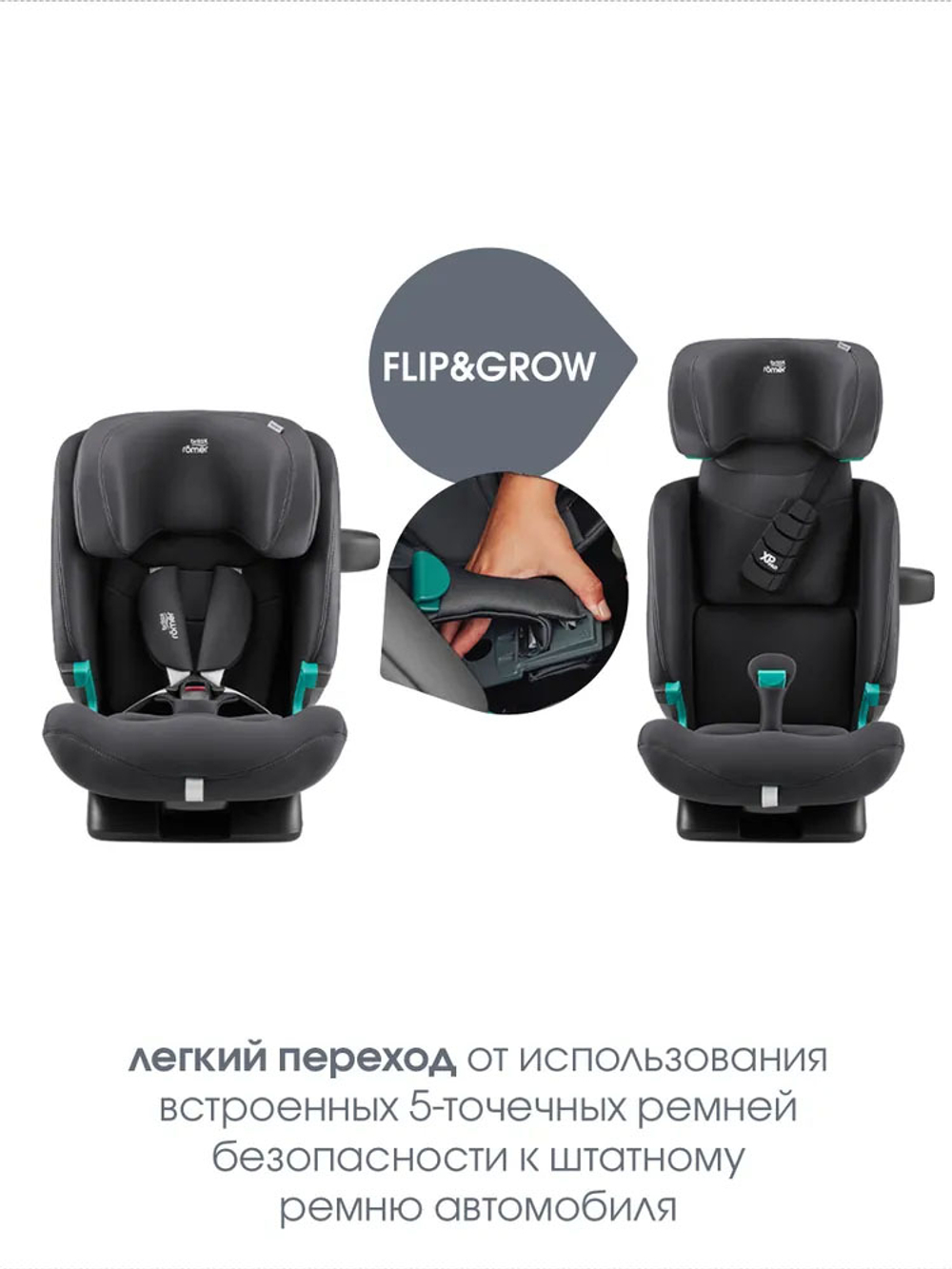 Автокресло 1/2/3 Britax Roemer ADVANSAFIX PRO Classic Deep Grey, от 15 месяцев до 12 лет, 9-36 кг, isofix, серый