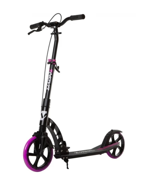 Самокат для детей NOVATRACK DEFT PRO, 230/200 мм, ручной тормоз,  фиолетовый