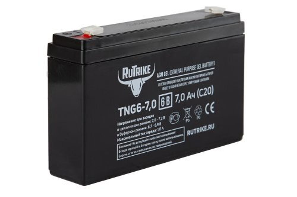 Аккумулятор RuTrike TNG6-7,0 (6V7,0A/H C20)