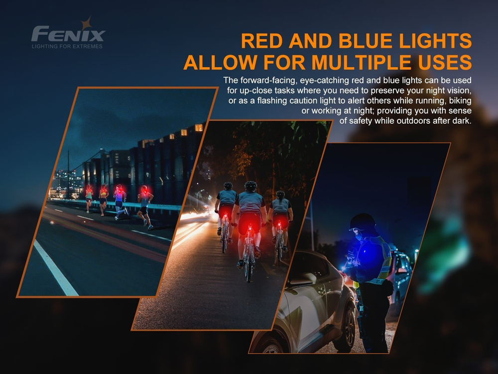 Фонарь Fenix MINI-LITE аккумуляторный, Type-C, белый, красный и синий свет, маячок, клипса