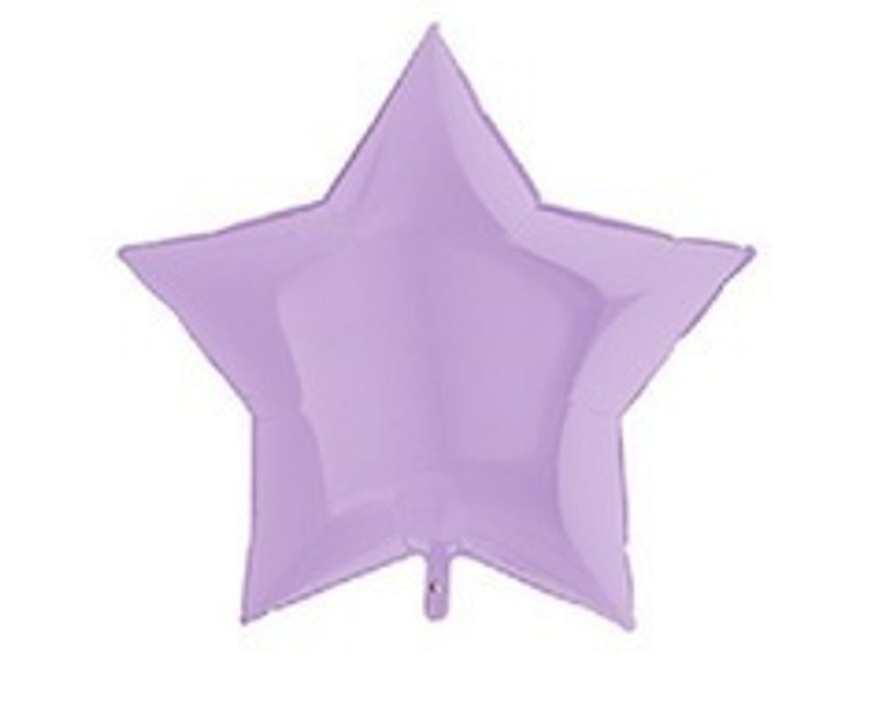 G Шар звезда 36" / 91 см Пастель Matte Lilac макарунс (сиреневый матовый) (БГ-150)
