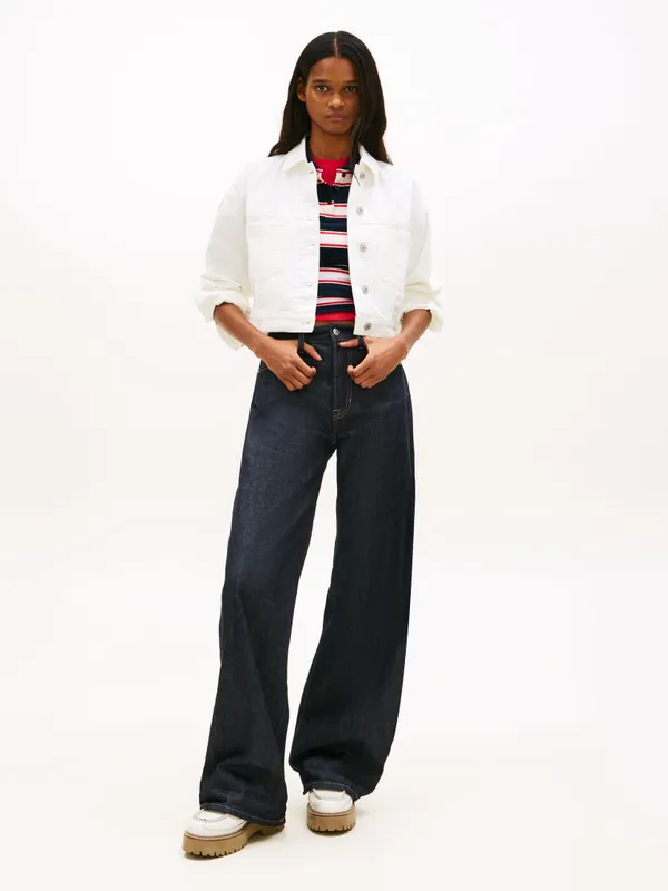 Куртка джинсовая женская TOMMY JEANS OVSZ CROP TRCKR JCKT