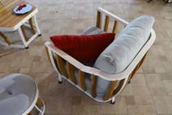 Комплект Storm Seating Set. Диван + 2 Кресла + Стол. Алюминий, ироко. Поставка 45 дней.