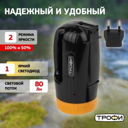 Светодиодный фонарь Трофи PA-101 прожектор аккумуляторный 2 режима | Трофи