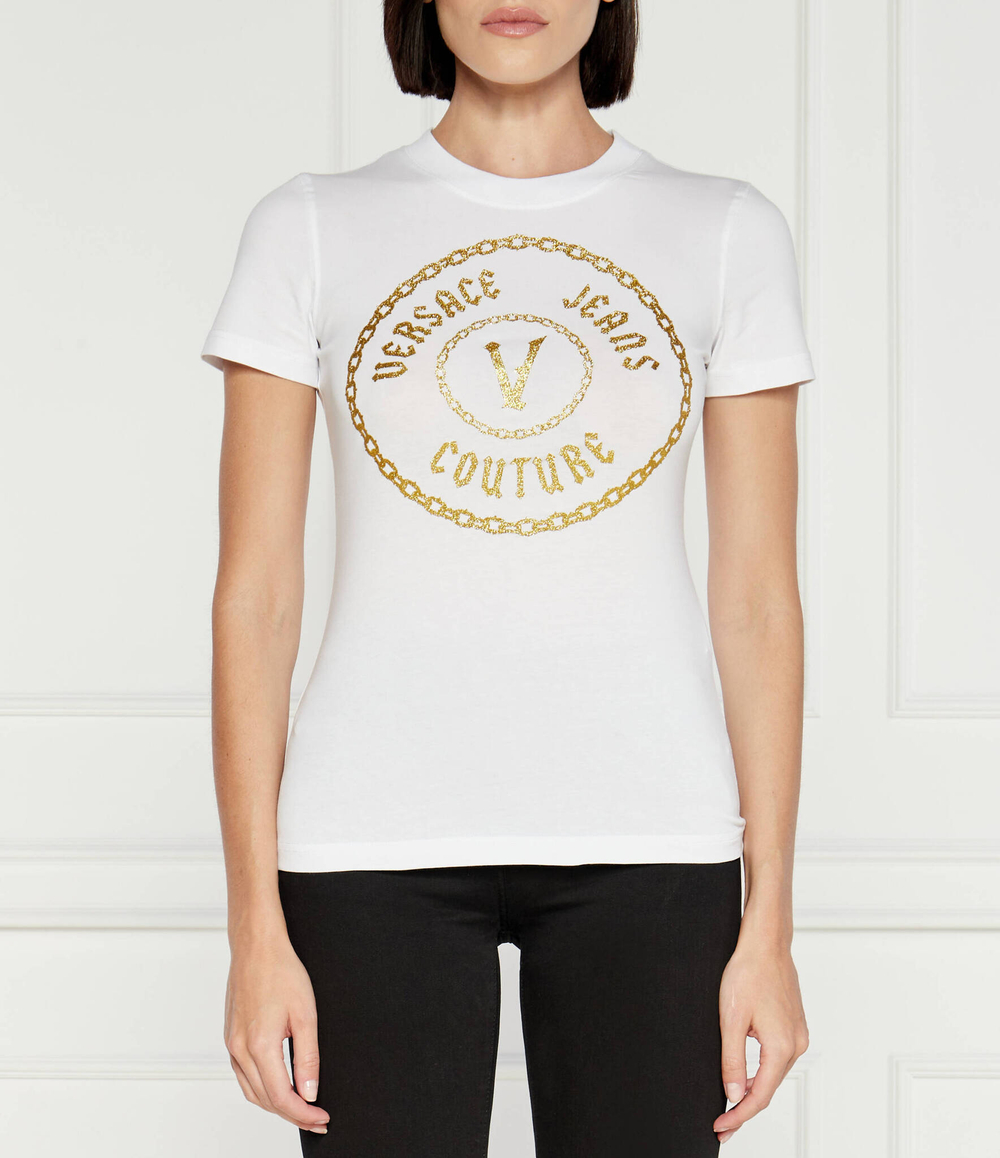 Футболка Versace Jeans Couture - белый(77HAHT02CJ03T)