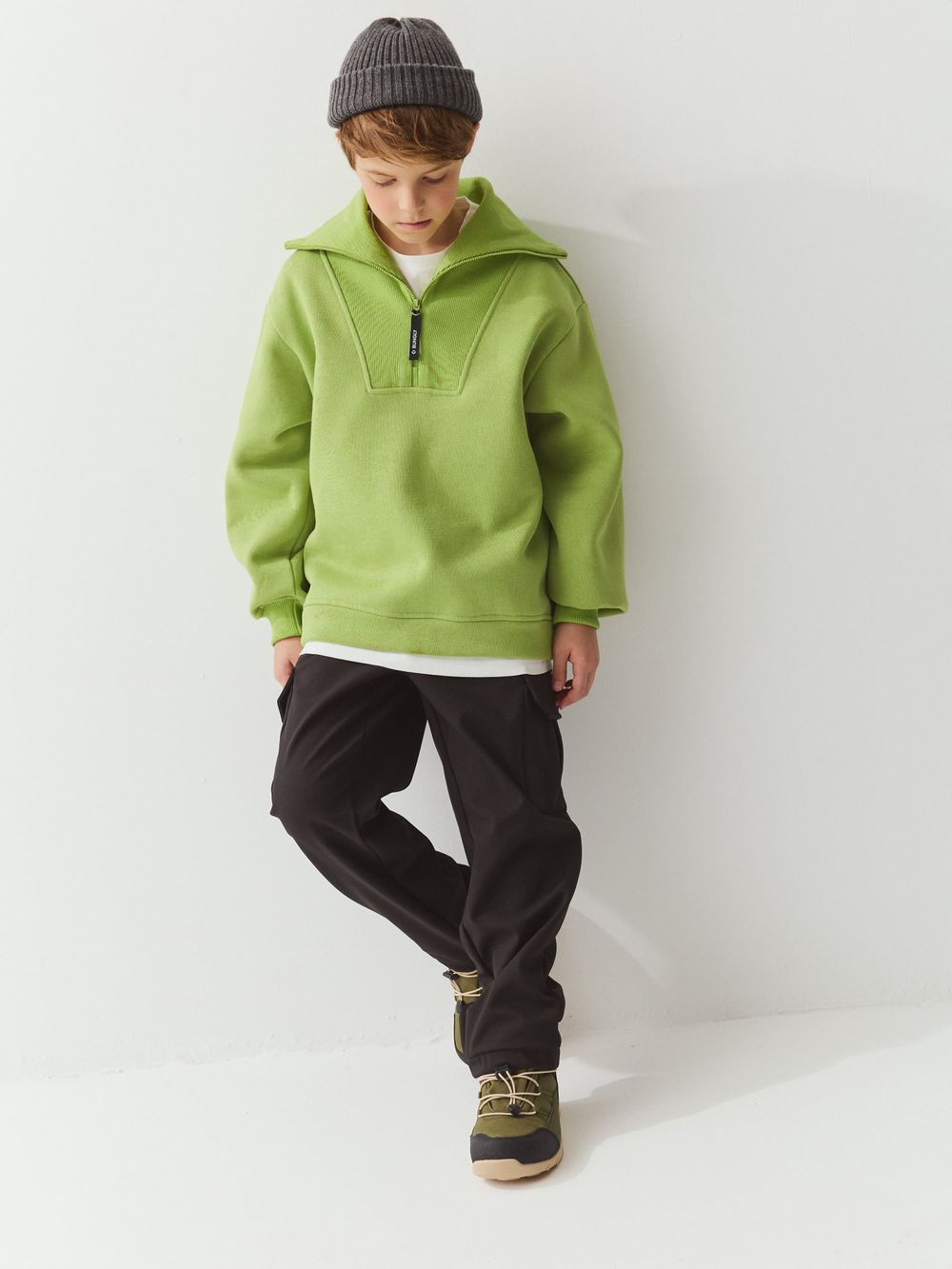 Брюки карго Softshell демисезонные "Уголь" 7+