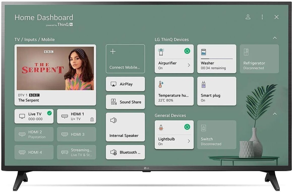 65" Телевизор LG 65UP75006LF LED, HDR (2021),черный
