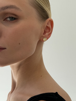 Серьги пусеты Rêve Light yellow 9 мм