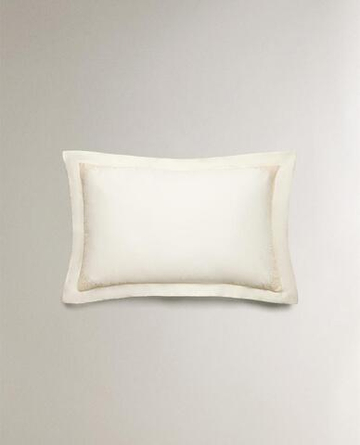 ZARA HOME АТЛАСНАЯ НАВОЛОЧКА С ВЫШИВКОЙ, ЗОЛОТОЙ