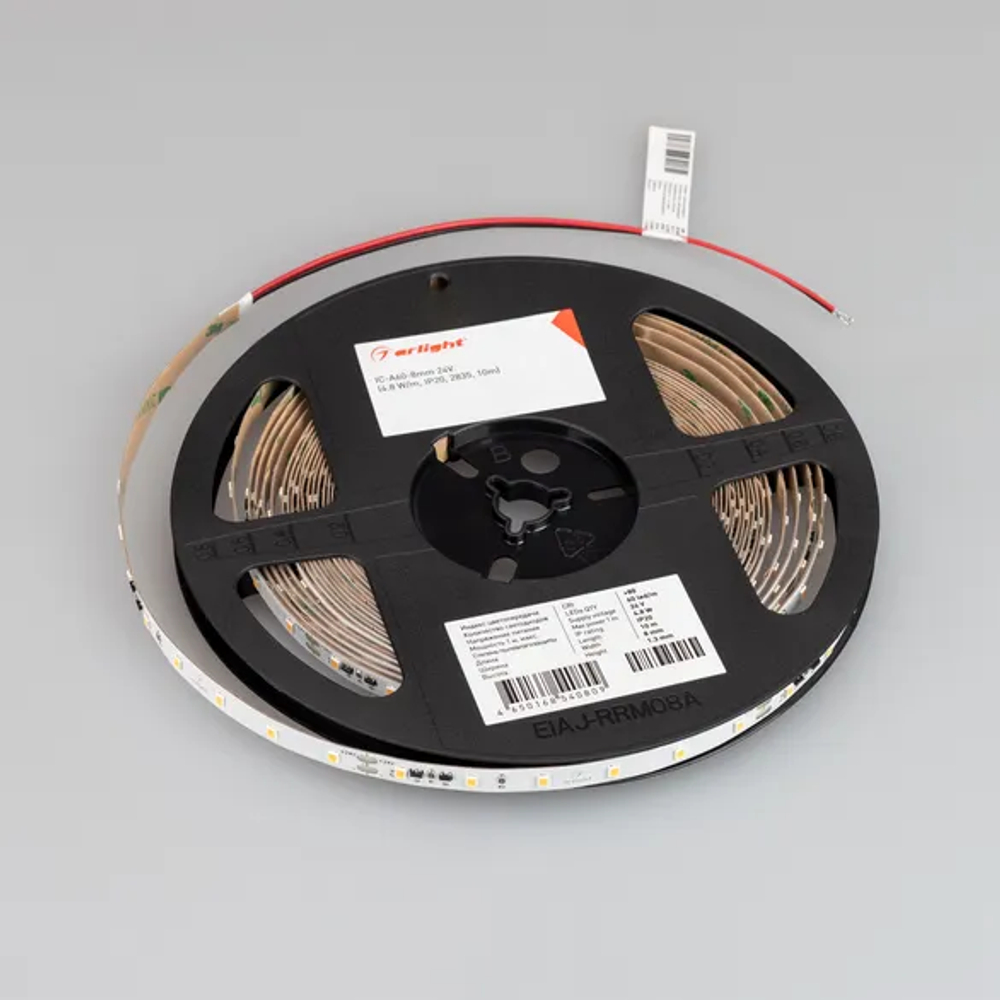 Светодиодная лента IC-A60-8mm 24V White6000 (4.8 W/m, IP20, 2835, 10m) (Arlight, стабилизированная) 037954