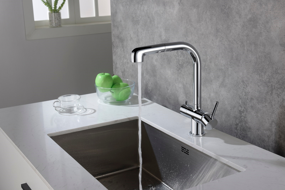 Timo 2346/00F Saona Смеситель для кухни 286 мм, CoolStart, под питьевую воду, выдвижной Г излив