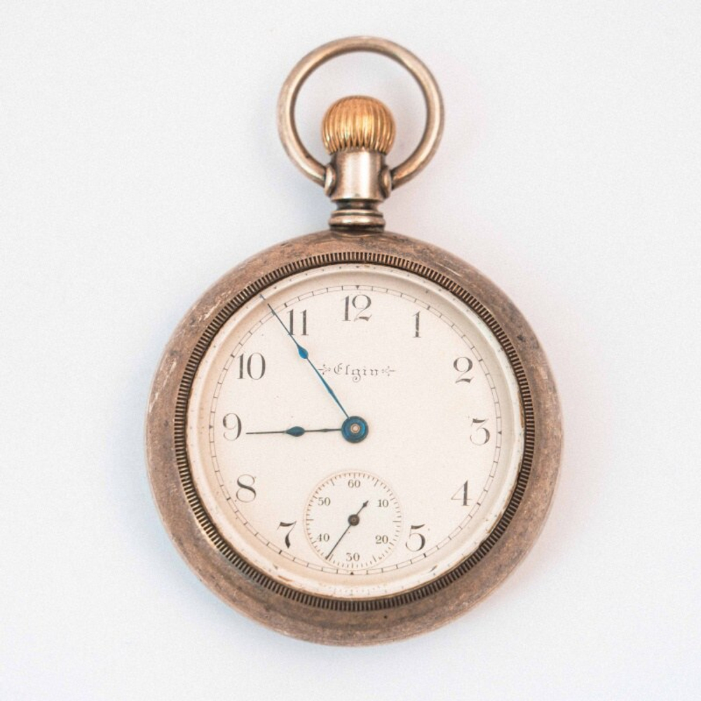 Антикварные карманные часы с золотым всадником — ELGIN NATIONAL WATCH COMPANY