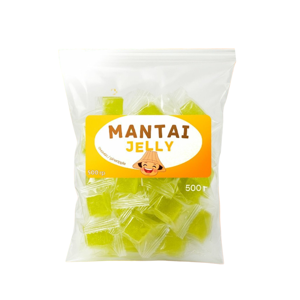 Жевательная конфета Дыня-Кубик Mantai Gelly 3кг