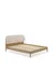 Кровать Octavia 160x200 см из ясеневой фанеры с белым мягким изголовьем 
