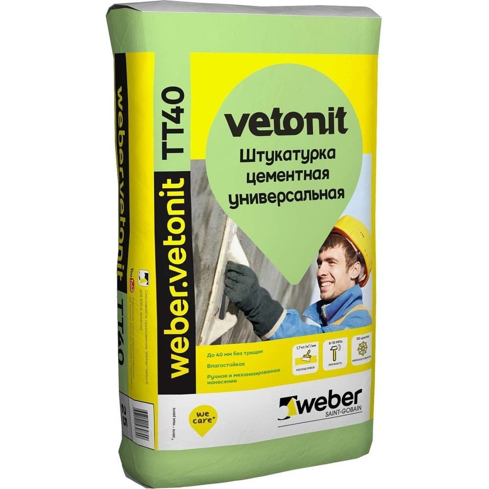 Штукатурка цементная Ветонит ТТ40 (25 кг)