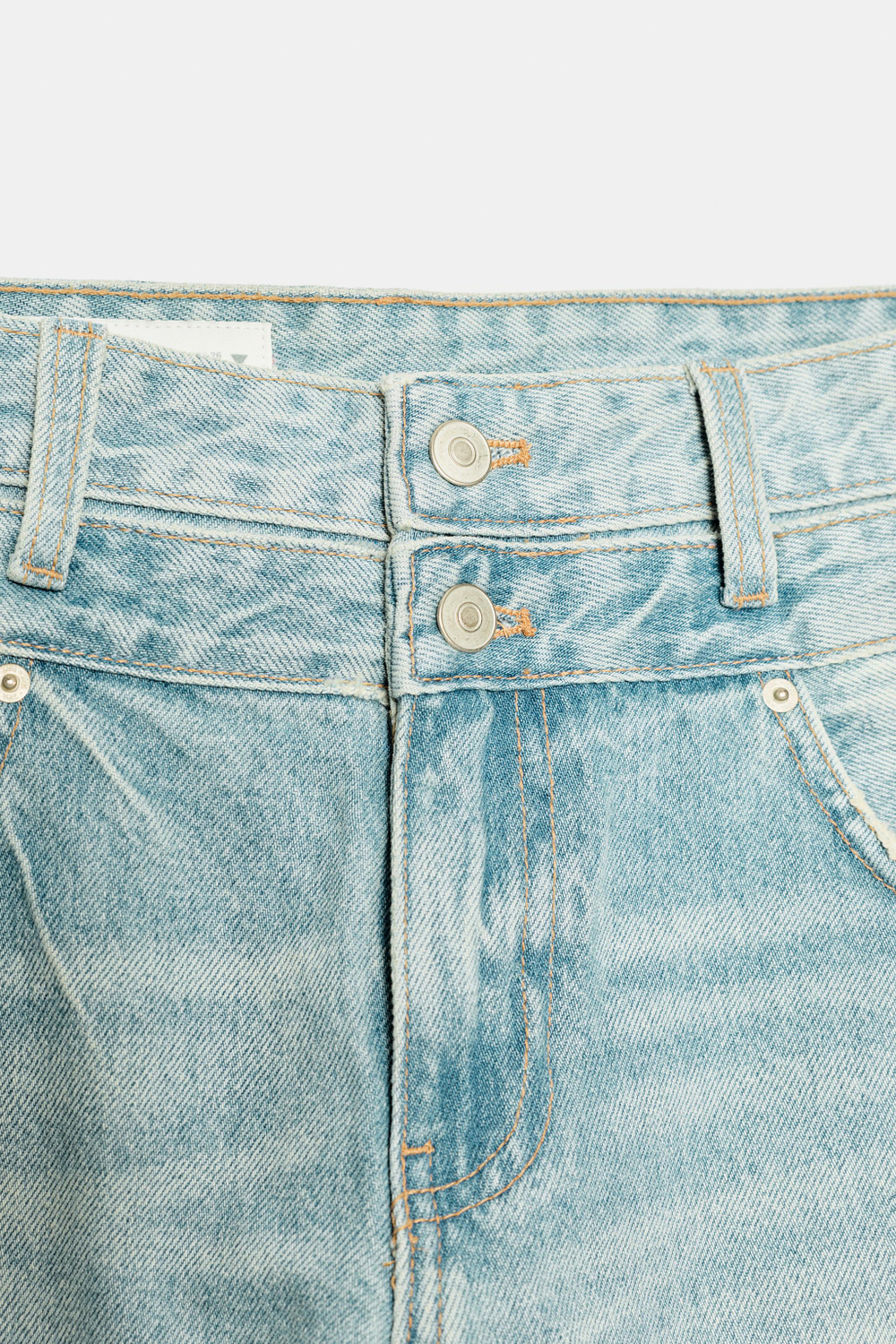 ДЖИНСЫ TRF С ДВОЙНЫМ ПОЯСОМ И СРЕДНЕЙ ПОСАДКОЙ — ZARA