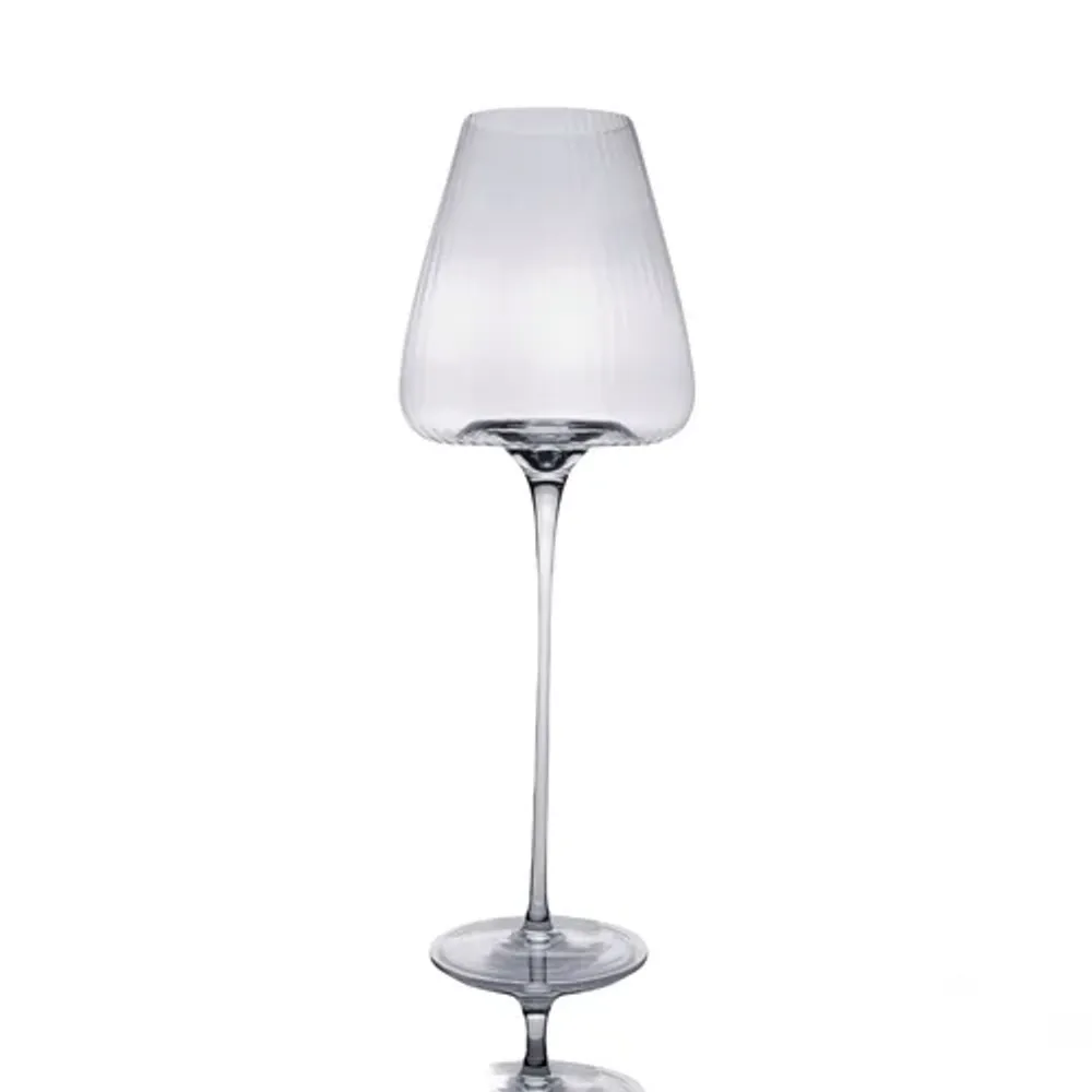 Бокал для вина 380 мл "Zie Optical" d 7,9/5,5 см h24 см оптические грани P.L. - BarWare [6]