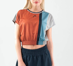 Женская теннисная футболка Head Padel Crop Top - navy