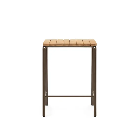 Барный стол Salguer 70x70х96 см, массив акации, коричневая сталь