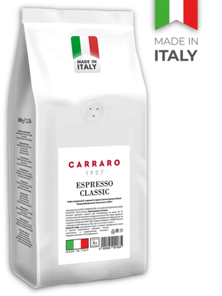 Кофе в зернах Carraro Espresso Classic, 1 кг (Карраро)