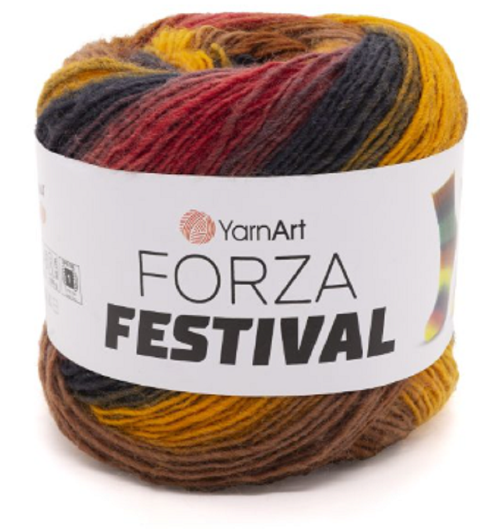 Форза Фестиваль FORZA FESTIVAL от YarnArt в составе 75%супер шерсть 25%полиамид 420м/100 гр