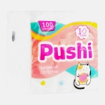 Салфетки Pushi бумажные 1 слой 100шт