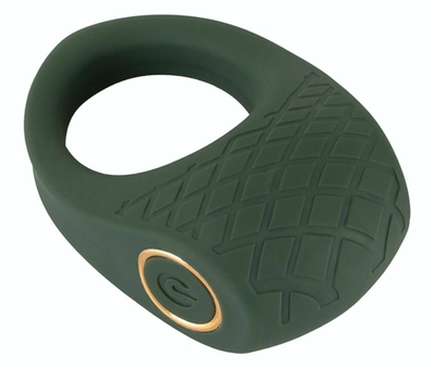 Зеленое эрекционное виброкольцо Luxurious Vibro Cock Ring (Цвет: зеленый)