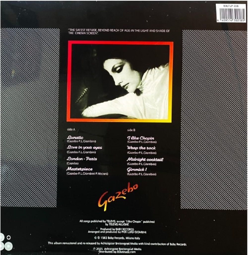 Gazebo - Gazebo (LP, Album, Stereo) Новая запечатанная виниловая пластинка + ПОДАРОК