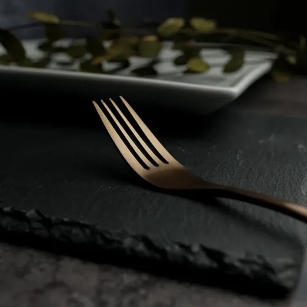 Вилка столовая 21,5 см матовая цвет светлая медь PVD Alessi-Copper P.L. [12]