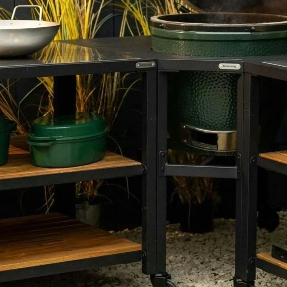 Модуль УГЛОВОЙ базовый EGG Frame для гриля L, цвет черный (Big Green Egg)