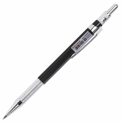 Карандаш механический цанговый 2 мм, HB, BRAUBERG "METALLIC X-20", металлические детали, 181976