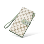 WilliamPOLO PVC Wallet Medium Women"s Green/White/Dusty Pink