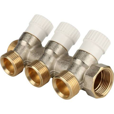 STOUT Коллектор распределительный 3/4" на три отвода 3/4" евроконус